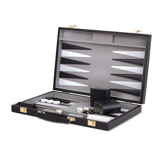 15" Backgammon Solid Black by WE