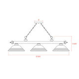 Cordon 3 Shade Light measurements