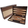 12" Backgammon Walnut Stain Wood WE shown open and closed.