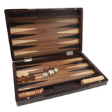 12" Backgammon Walnut Stain Wood WE shown open.