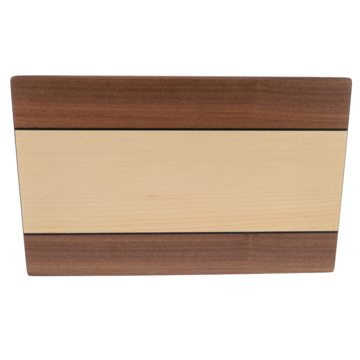 12" Backgammon Walnut Stain Wood WE case shown upright.