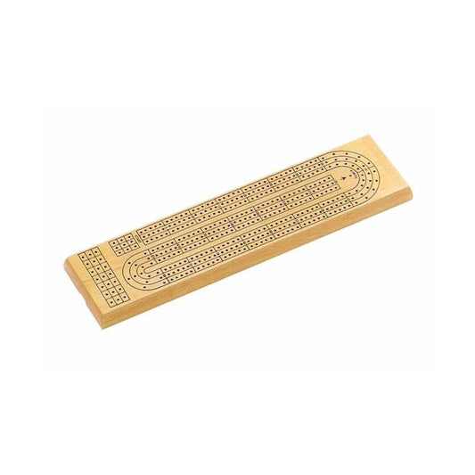 3 Track Cribbage Board Natural