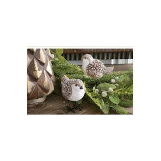 Pinecone Standing Birds (set of 2)