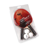 2 Player Brunswick Table Tennis Set includes 2 paddles & 3 table tennis balls.