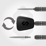MVG TS-Pro 90% Tungsten Switch Darts showing the switch tool 
