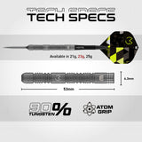 MVG TS 90% Tungsten Switch Darts tech specs.
