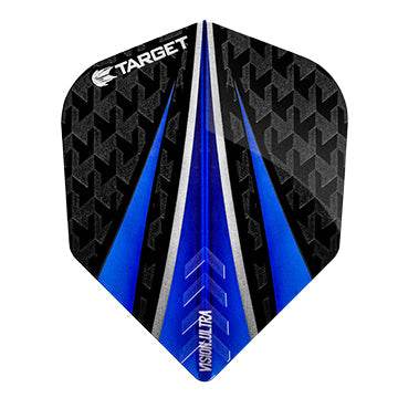 Target Vision Ultra Flights No. 6 blue and black dart flights, 100 micron, set of 3