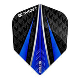 Target Vision Ultra Flights No. 6 blue and black dart flights, 100 micron, set of 3