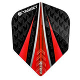 Vision Ultra Flights Target No. 6 100 micron durable dart flights with black and red design