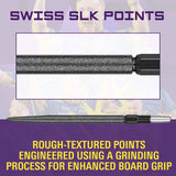 Swiss SLK Points rough-textured precision-ground dart points for enhanced board grip and reduced bounce-outs
