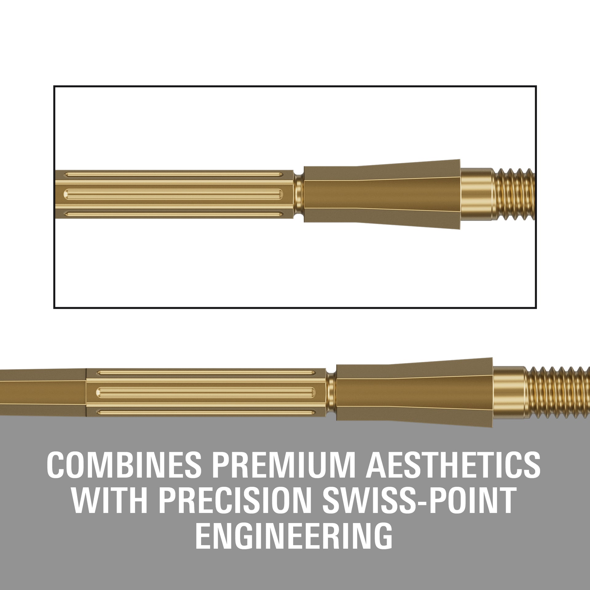 Swiss Elysian Archetype 43 Gold Points  with text highlighting premium aesthetics and Swiss-point engineering.