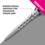 Swiss Signature TRB Silver Points with ringed radial grooves on a gray background, featuring the Swisspoint brand.