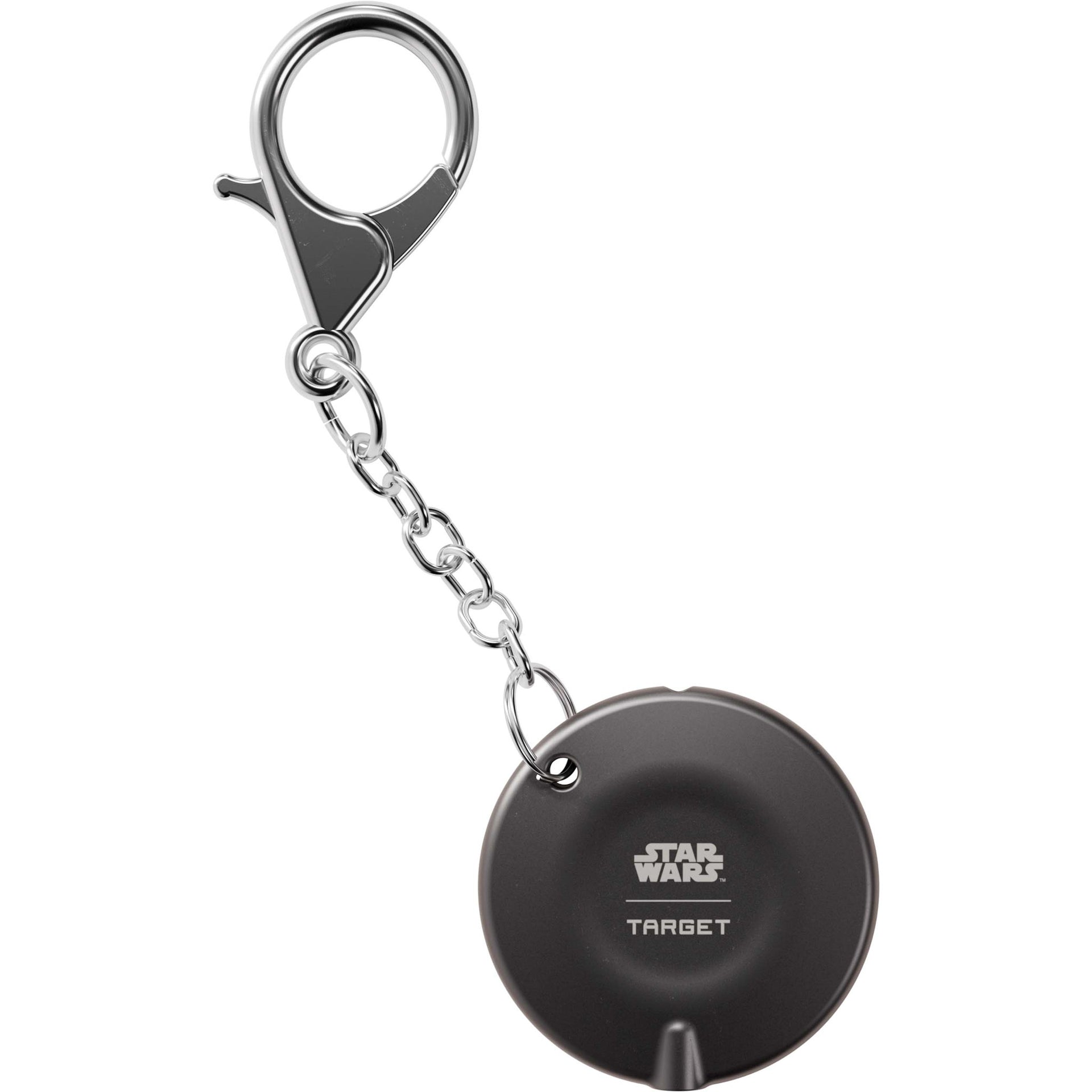 Swiss Tool close up shown as keychain with 'Star Wars' logo on a white background
