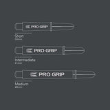 Pro Grip Nylon Shafts in short, intermediate, and medium sizes with smooth lead-in and durable nylon construction for secure dart flight grip