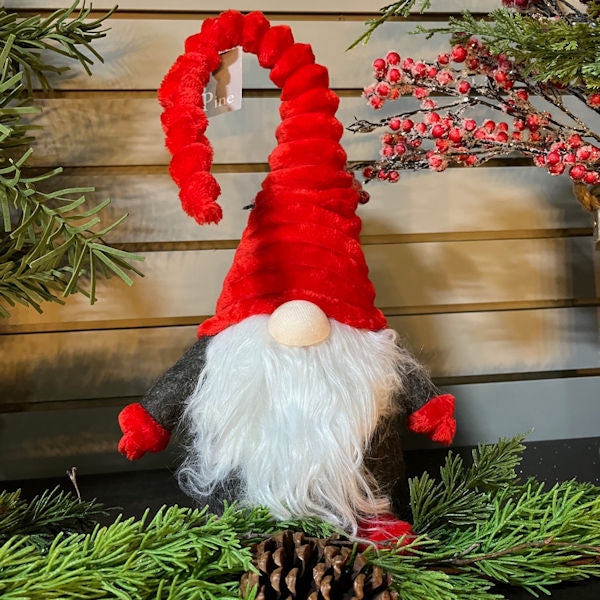 Santa Gnome Velvet Red Hat