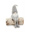 Santa Gnome Grey Sitting w/Dangling Legs