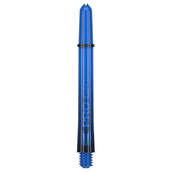 Pro Grip Sera Shaft in blue color for darts with threaded end and Pro Grip branding