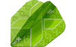 Target TEN-X Flights green dart flight with white patterns and the text 'TEN-X' on it.