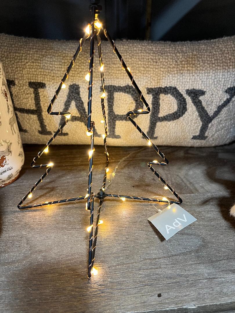 9" Metal Light Christmas Tree