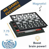 Magnetic 3N1 Chess Checker Backgammon travel set with reversible magnetized board and pieces for on-the-go play
