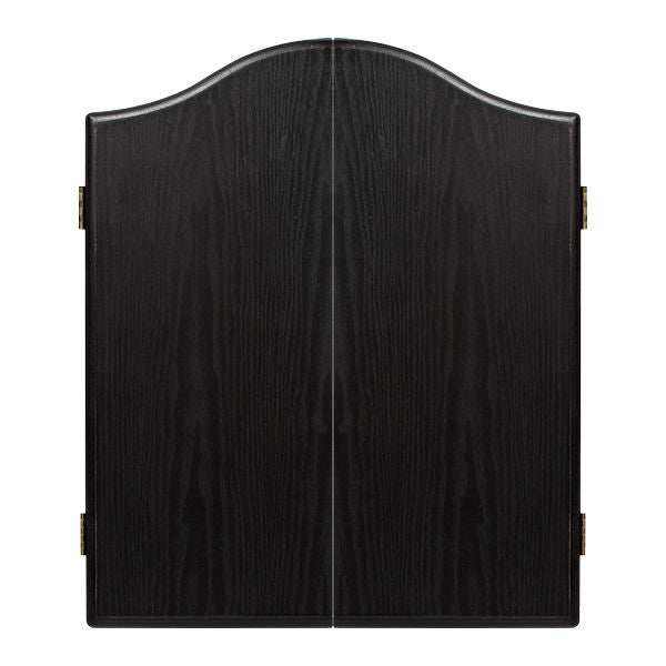 Winmau Black Cabinet deluxe veneer effect dartboard cabinet with magnetic closure and easy-wipe scoring panels