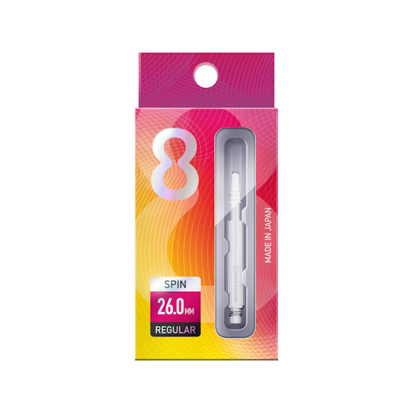 8 Flight Spin Shafts Clear 26mm