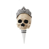 Halloween Bottle Stopper skull with crown