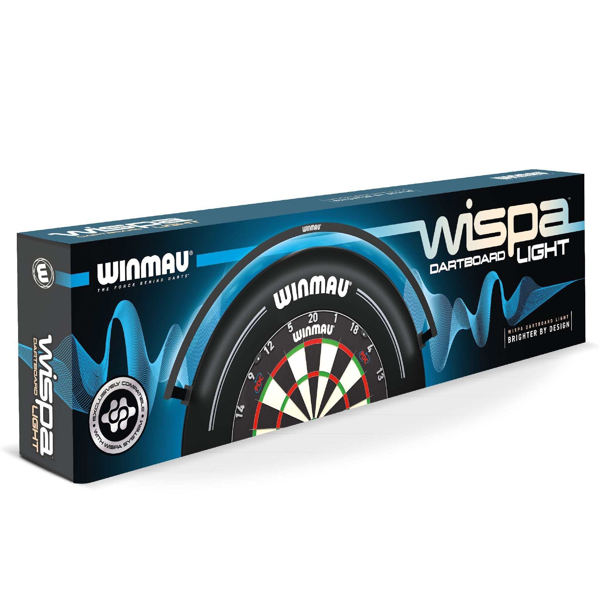 Wispa™ Dartboard Light with 1200 lumens warm white, designed for Wispa sound proofing system