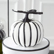 Black & White Glitter Striped Pumpkins (Set of 2) 41064A room close up