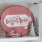 16.5" Peppermint Parlour Serving Tray on display