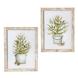 Potted Tree w/Birds Wooden Lighted Artwork (Set of 2)