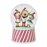 5.5"  Caroling Elves Musical Water Globe