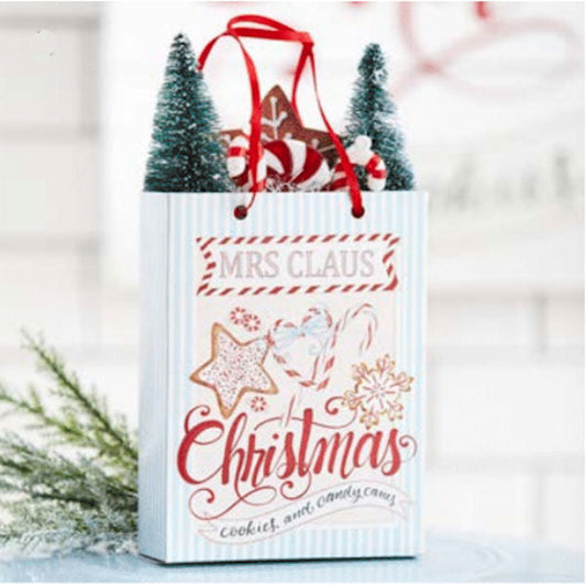 7.75" Mrs. Claus Shopping Bag Ornament