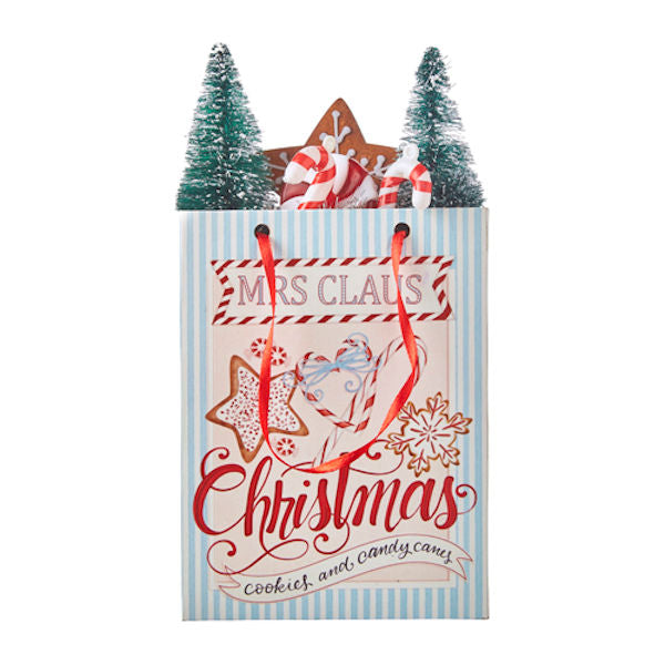 7.75" Mrs. Claus Shopping Bag Ornament