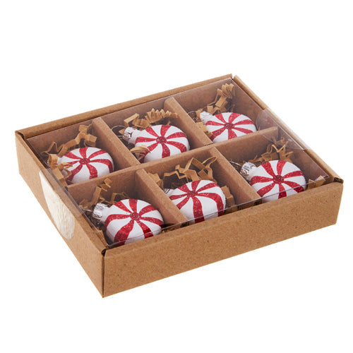 1" Box of Peppermint Ornaments