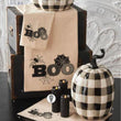 27" Cream Boo Tea Towel room setting