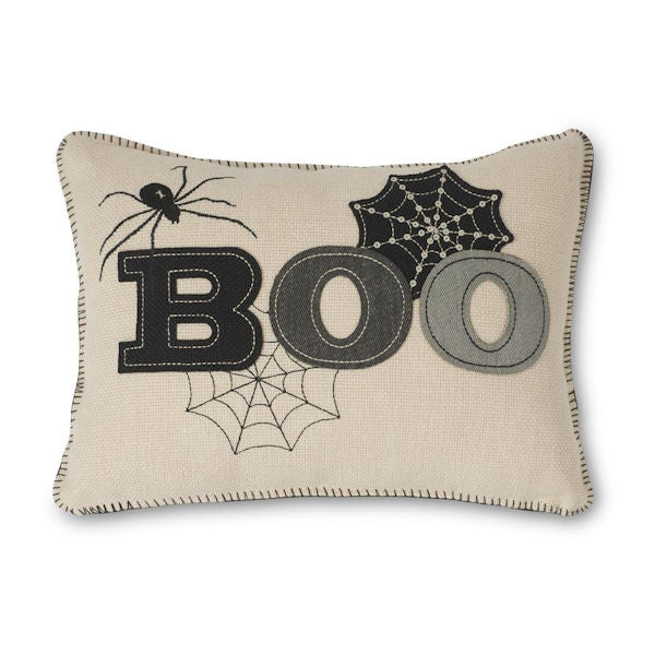 17" Cream Lumbar Boo Pillow