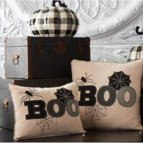 17" Cream Lumbar Boo Pillow