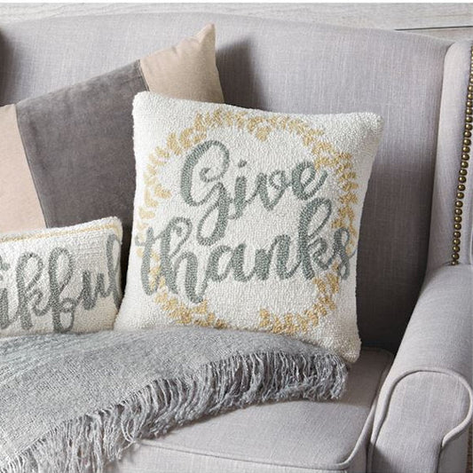 mudpie 4162002 give thanks pillow