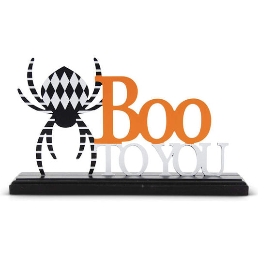 Halloween 11.25" Metal Tabletop Sign 41658A Boo to You