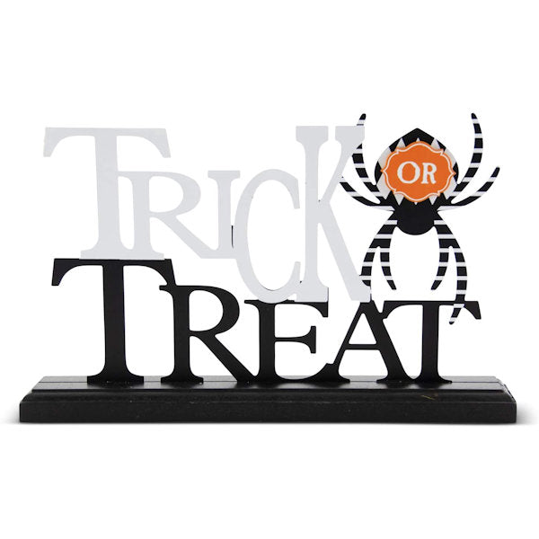 Halloween 11.25" Metal Tabletop Sign 41658A Trick or Treat
