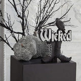Black Resin Wicked Witch Boots Tabletop room setting 41978B