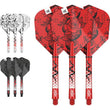 INK Flight & Shaft Kit with tattoo-themed durable flights and professional player shafts in three colorways