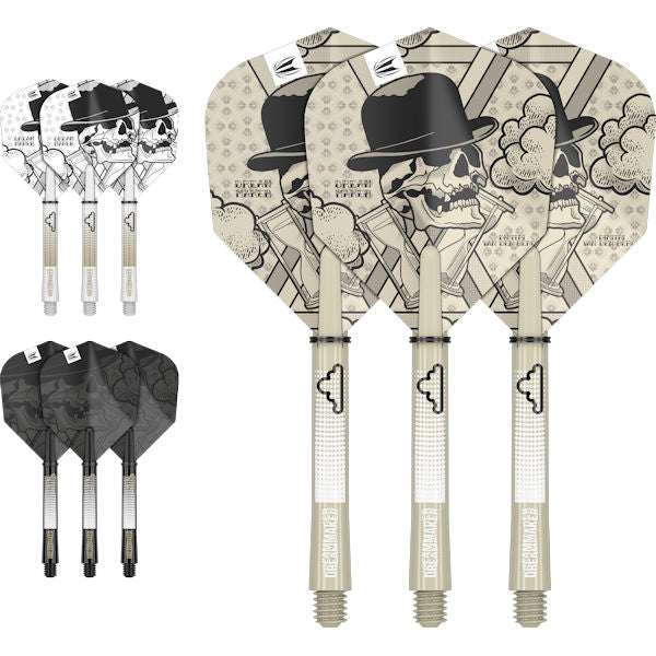 Professional Player INK flight and shaft kit with tattoo-themed graphic designs and durable materials.