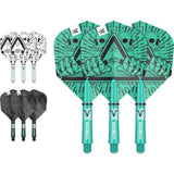 Professional Player INK tattoo-themed dart flights and shafts kit with 3 colorways and durable No.6 flights