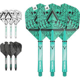 Professional Player INK tattoo themed dart flights and shafts kit with three colorways and durable 100-micron No.6 flights