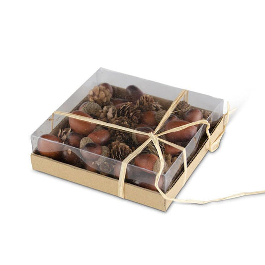 Brown Acorns /mini Pinecones 42077A-BRDK