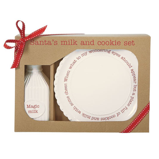 Farmhouse Santa Milk & Cookie Set box