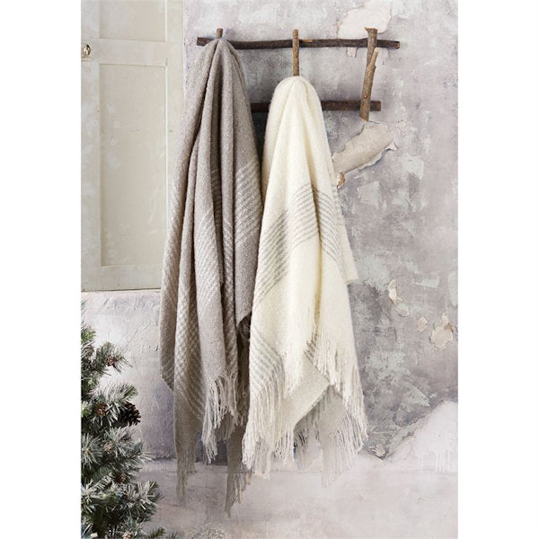 Plaid Fringe Blanket