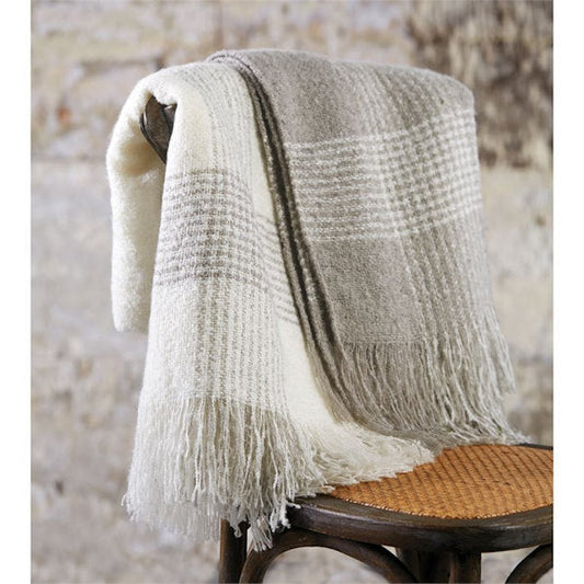 Plaid Fringe Blanket